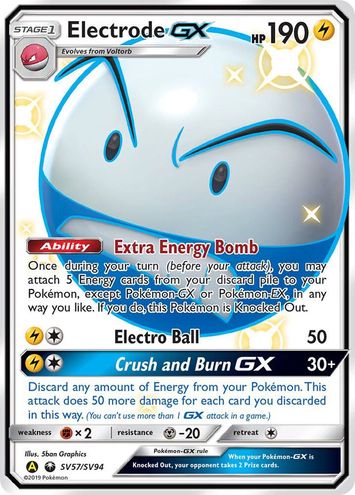 Pokemon Electrode GX SV57 Hidden Fates