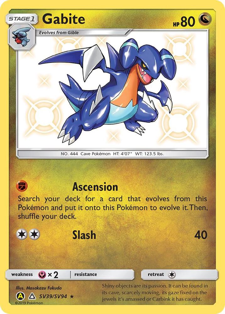 Pokemon Gabite SV39 Hidden Fates