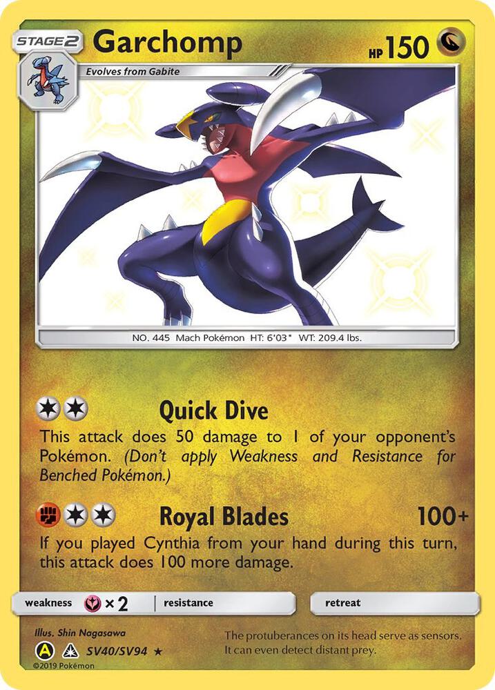 Pokemon Garchomp SV40 Hidden Fates