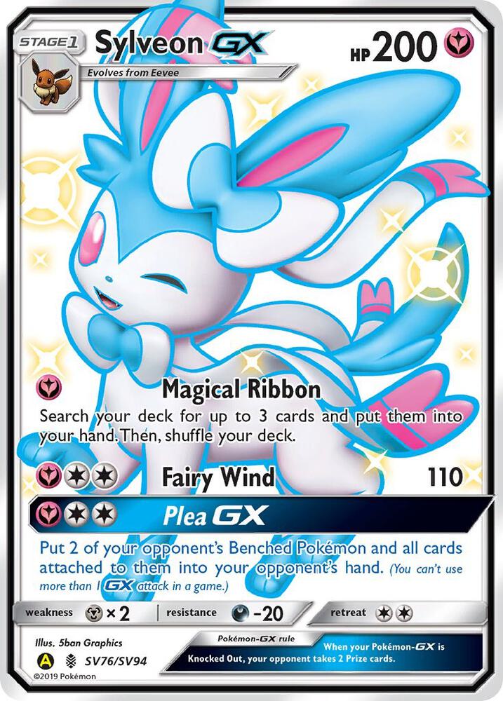 Pokemon Sylveon GX SV76 Hidden Fates