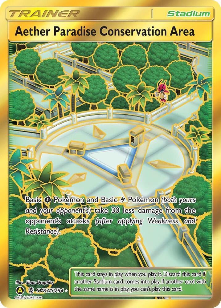 Pokemon Aether Paradise Conservation Area SV87 Hidden Fates