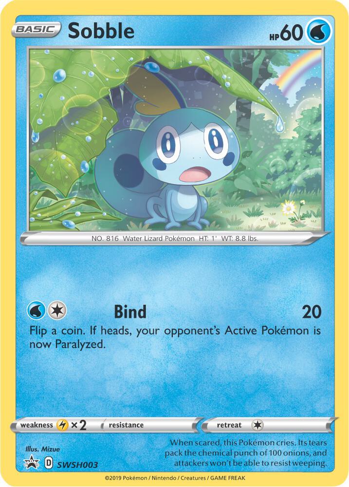 Pokemon Sobble SWSH003 SWSH Black Star Promos