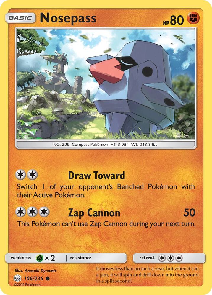 Pokemon Nosepass 106/236 Cosmic Eclipse