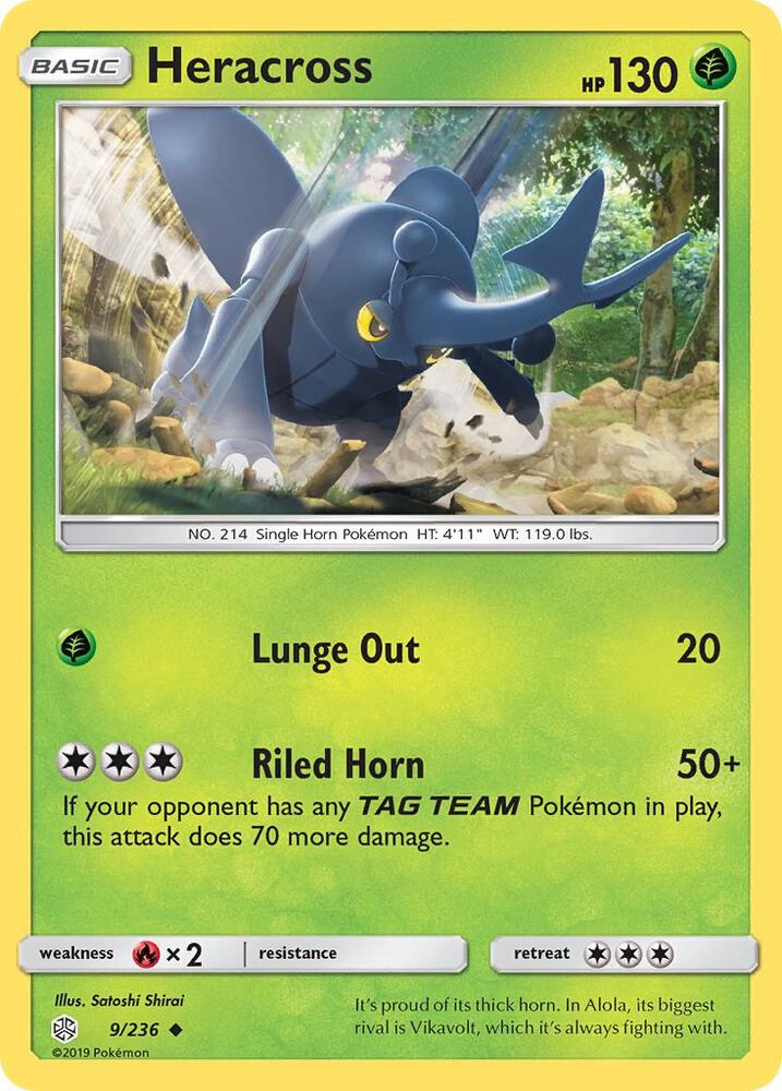 Pokemon Heracross 9/236 Cosmic Eclipse