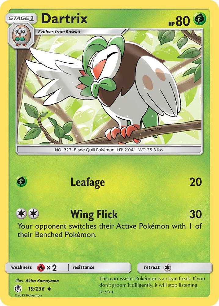 Pokemon Dartrix 19/236 Cosmic Eclipse