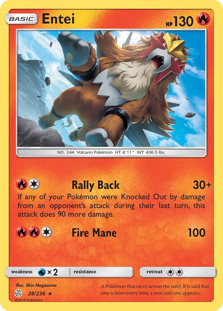 Pokemon Entei 28/236 Cosmic Eclipse
