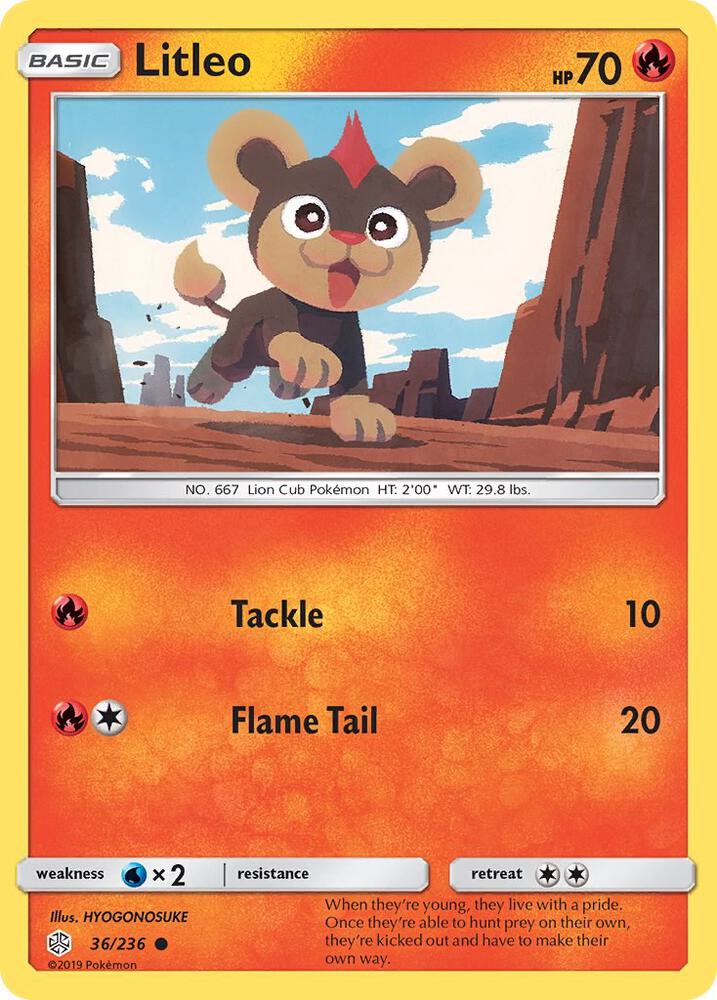 Pokemon Litleo 36/236 Cosmic Eclipse