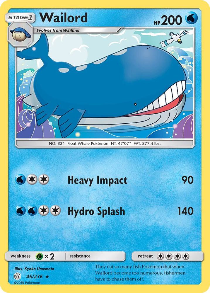 Pokemon Wailord 46/236 Cosmic Eclipse