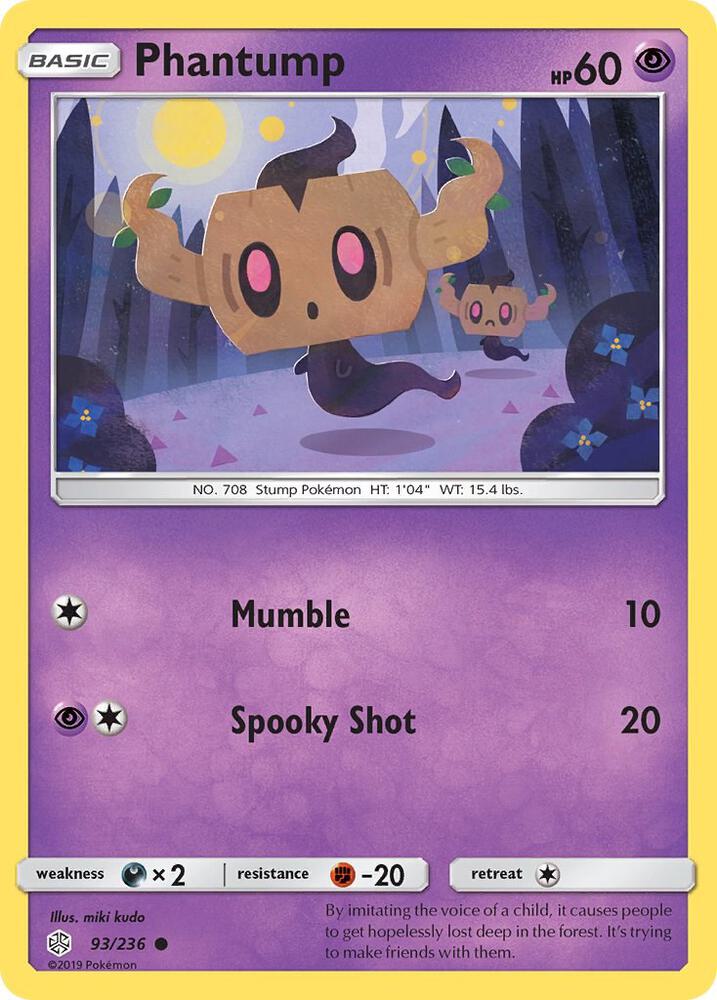 Pokemon Phantump 93/236 Cosmic Eclipse