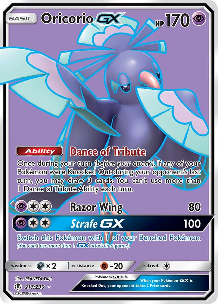 Pokemon Oricorio GX 217/236 Cosmic Eclipse