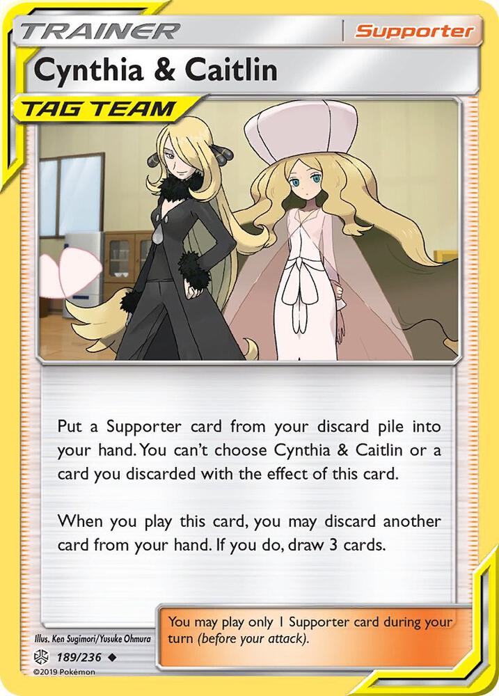 Pokemon Cynthia & Caitlin 189/236 Cosmic Eclipse