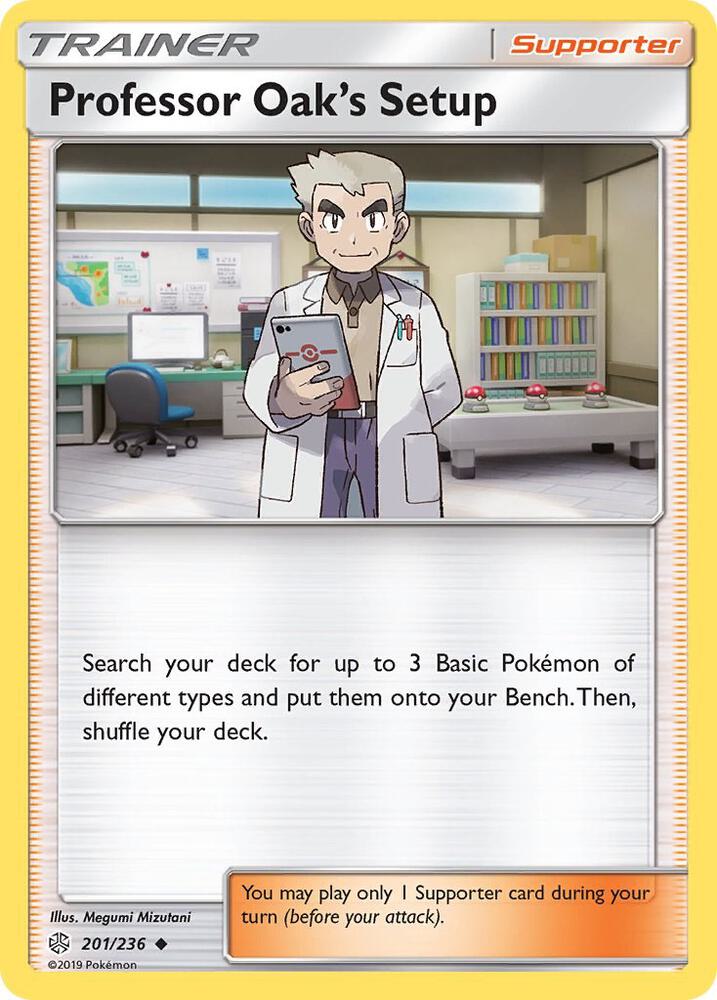 Pokemon Professor Oak's Setup 201/236 Cosmic Eclipse