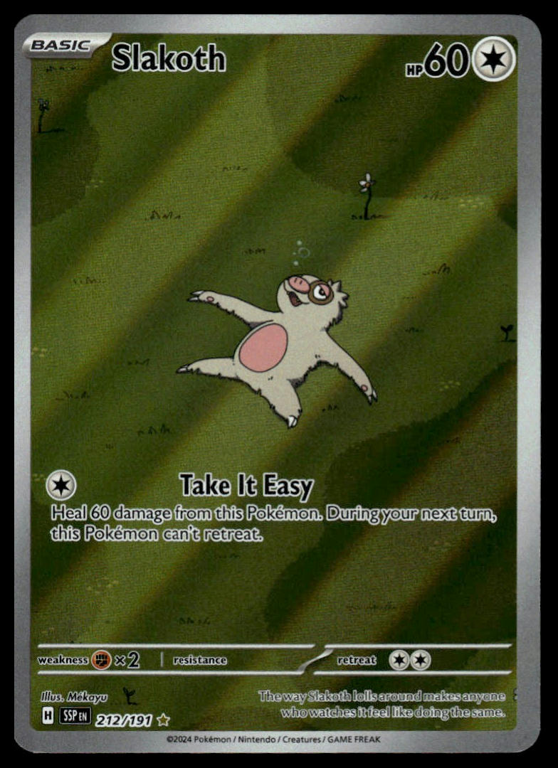 Pokemon TCG Slakoth #212/191 SV08: Surging Sparks
