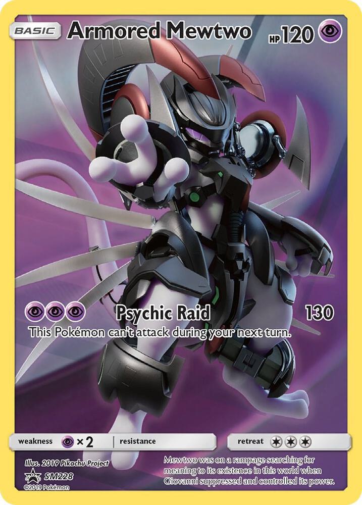 Pokemon Armored Mewtwo SM228 SM Black Star Promos
