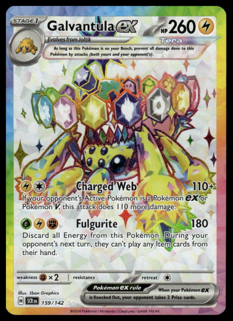 Pokemon TCG Galvantula ex #159/142 SV07: Stellar Crown