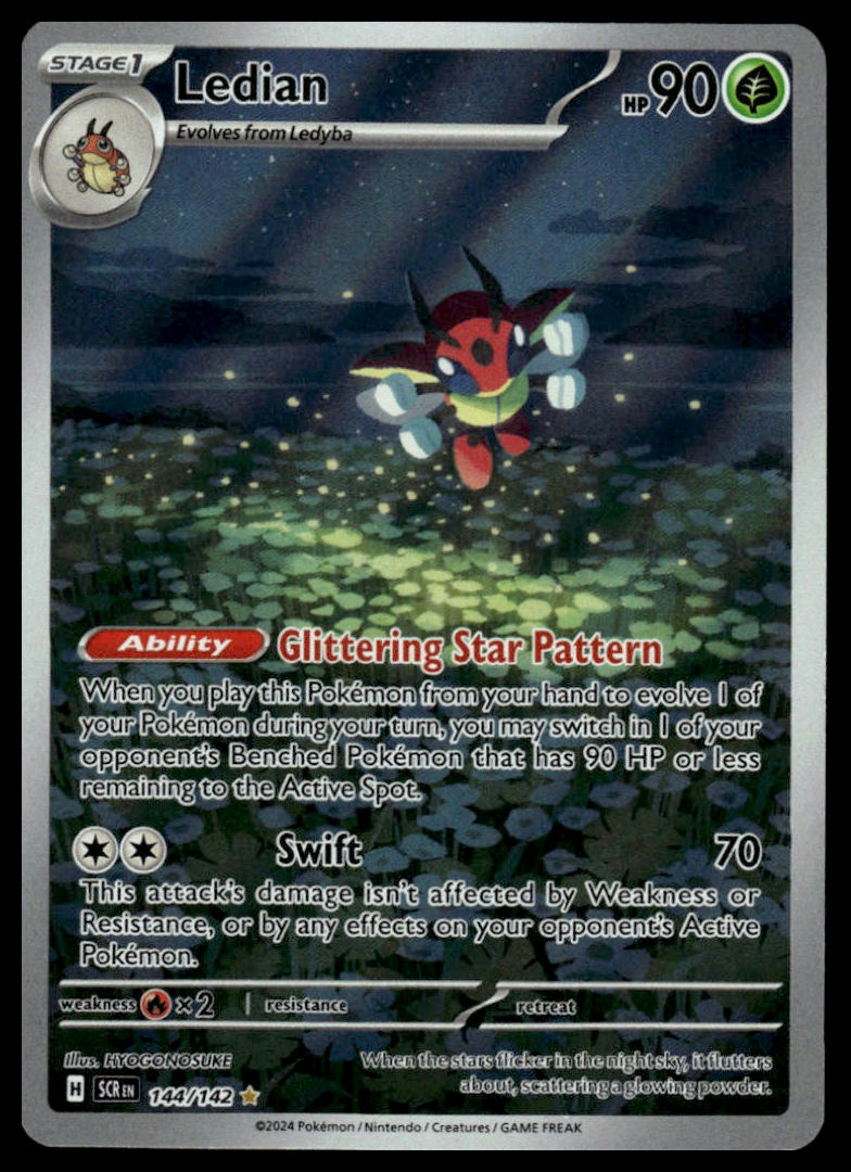 Pokemon TCG Ledian #144/142 SV07: Stellar Crown