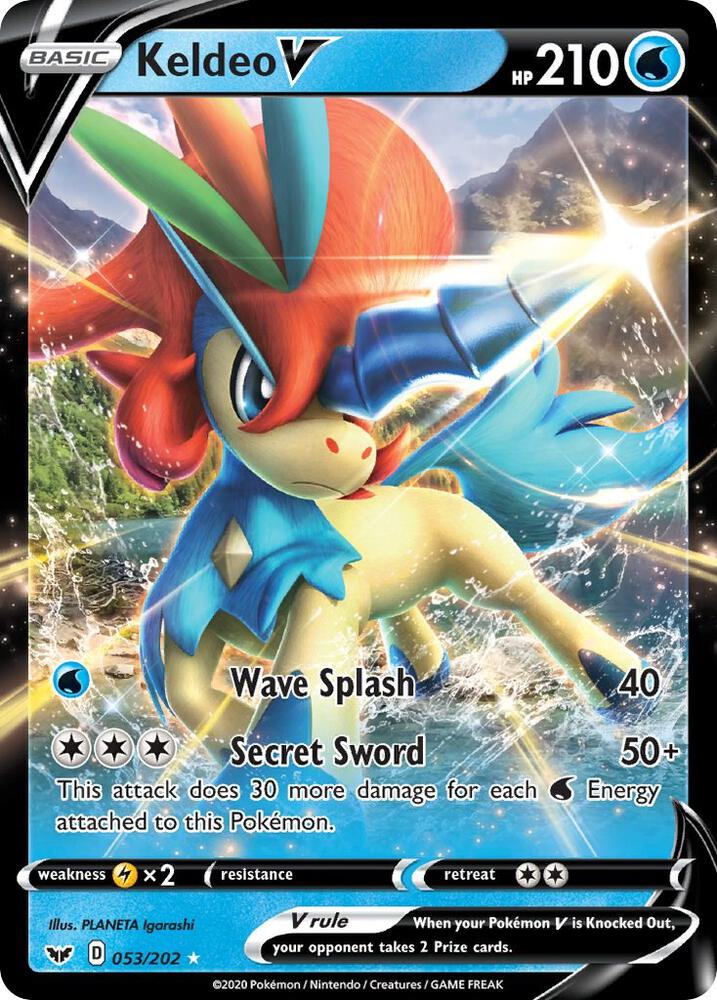 Pokemon Keldeo V 53/202 Sword & Shield