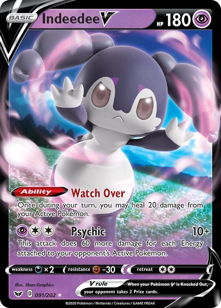 Pokemon Indeedee V 192/202 Sword & Shield