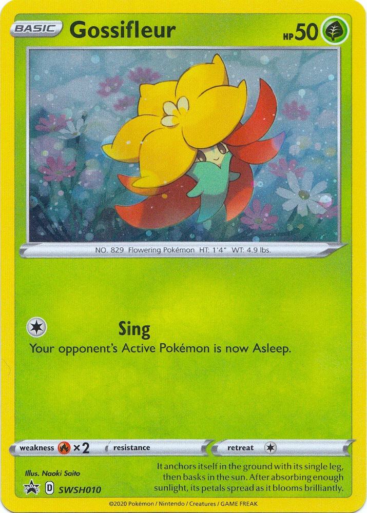 Pokemon Gossifleur SWSH010 SWSH Black Star Promos