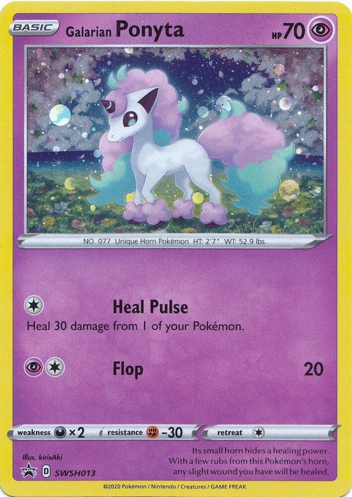Pokemon Galarian Ponyta SWSH013 SWSH Black Star Promos