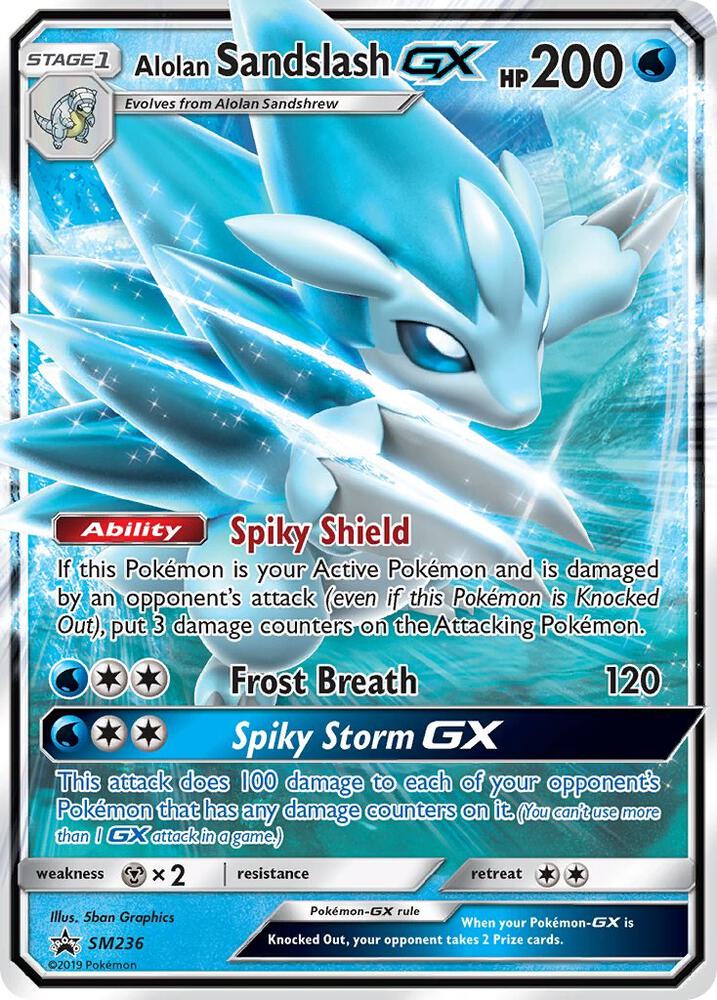 Pokemon Alolan Sandslash GX SM236 SM Black Star Promos
