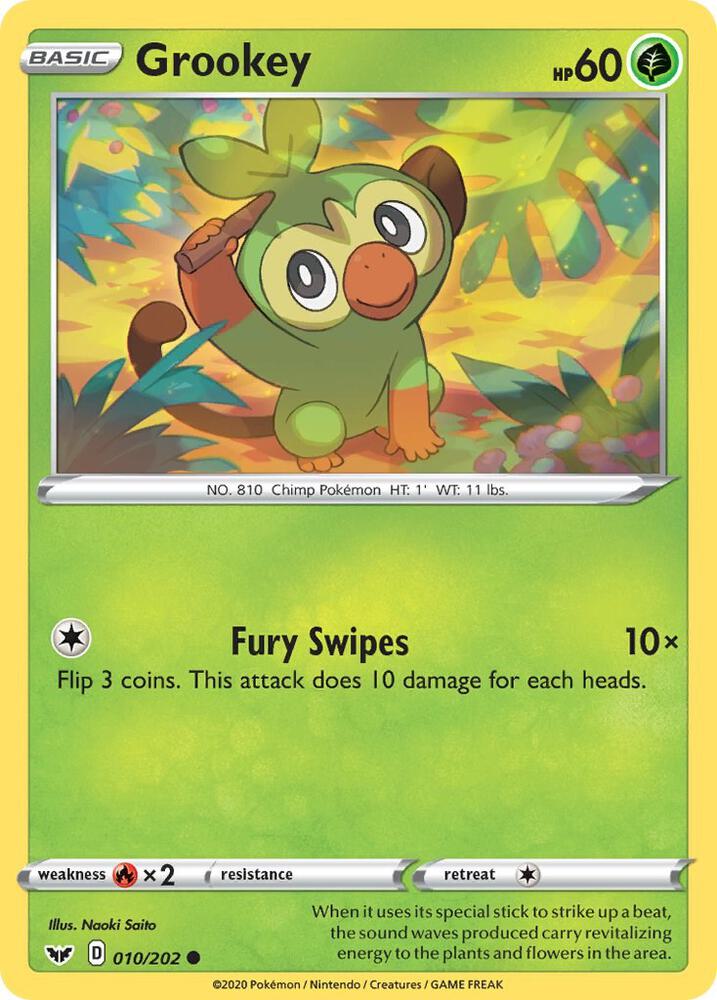 Pokemon Grookey 10/202 Sword & Shield