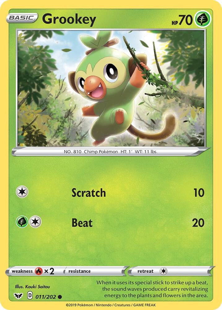 Pokemon Grookey 11/202 Sword & Shield