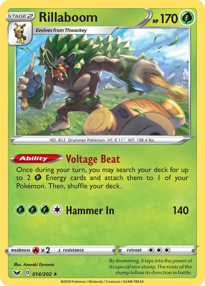 Pokemon Rillaboom 14/202 Sword & Shield