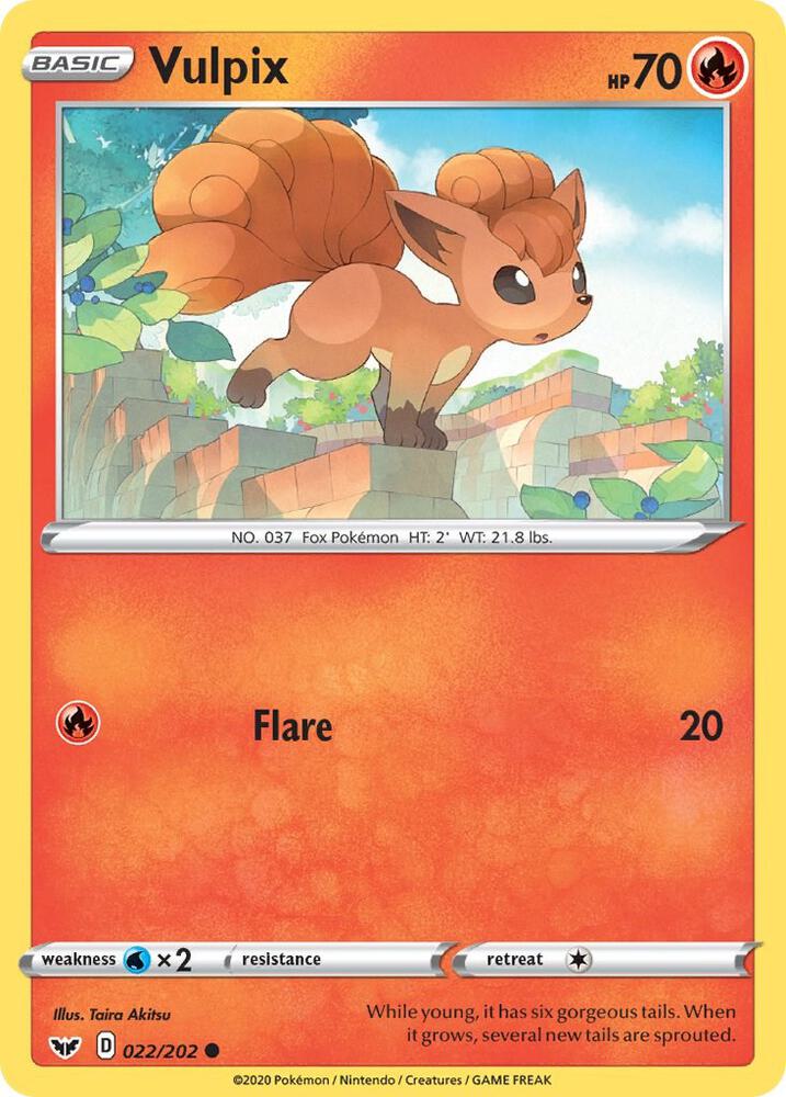 Pokemon Vulpix 22/202 Sword & Shield