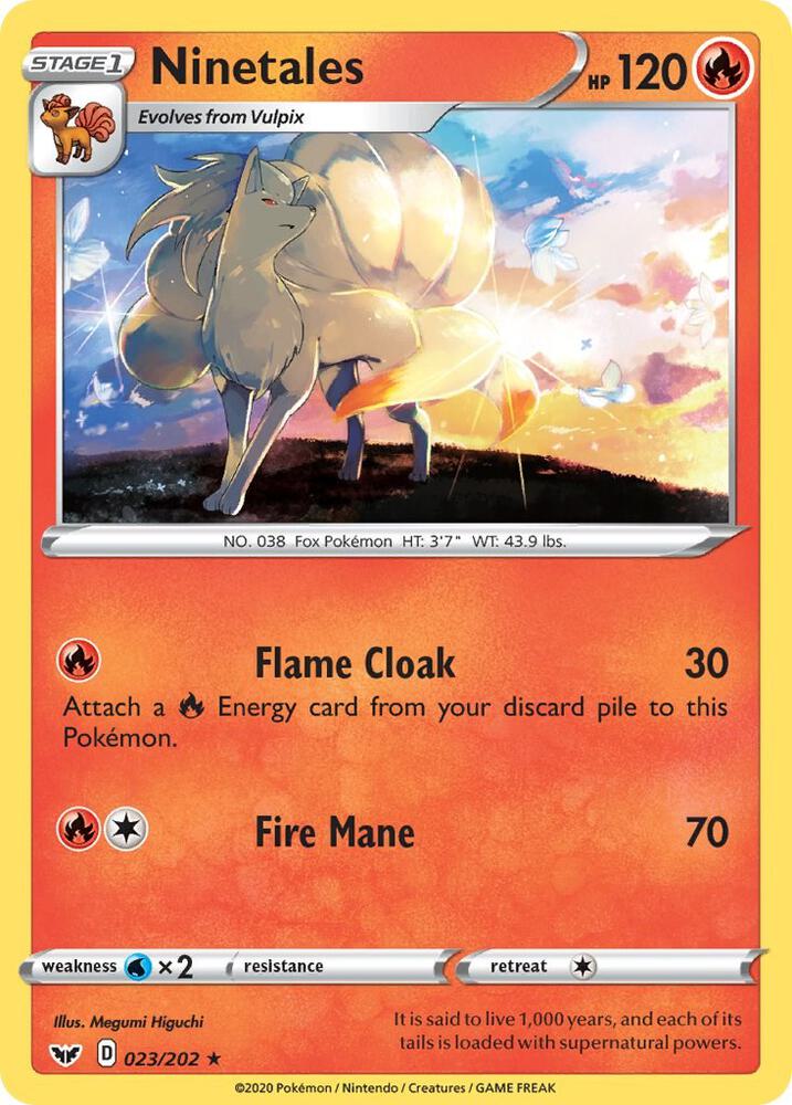 Pokemon Ninetales 23/202 Sword & Shield