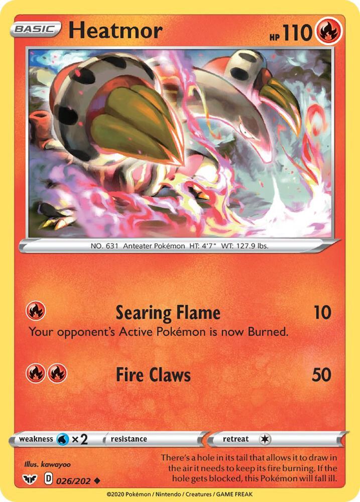 Pokemon Heatmor 26/202 Sword & Shield