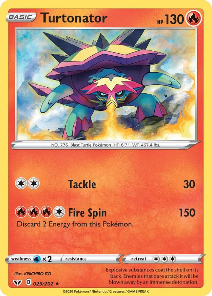 Pokemon Turtonator 29/202 Sword & Shield