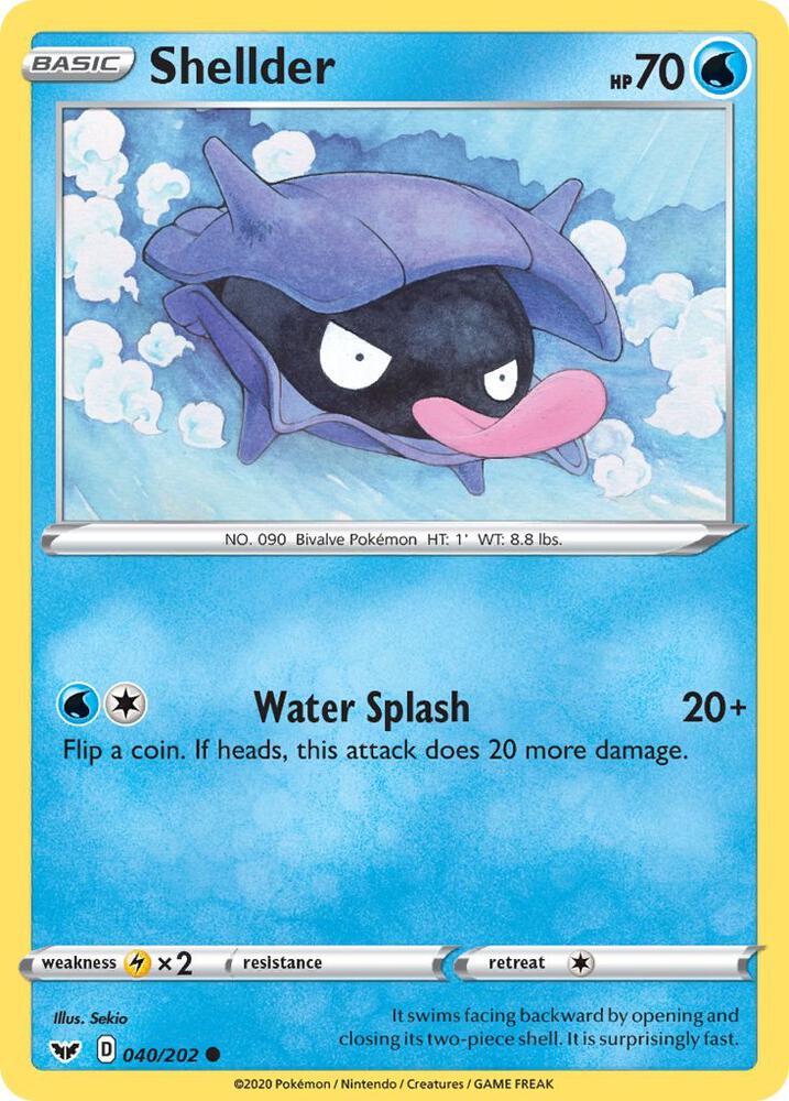 Pokemon Shellder 40/202 Sword & Shield