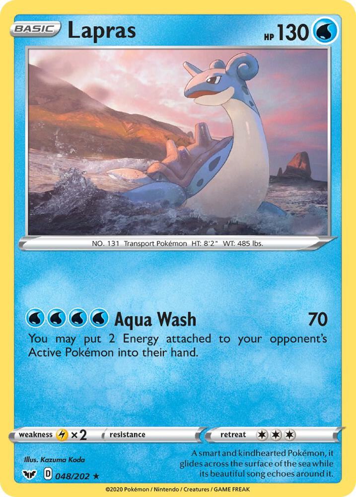 Pokemon Lapras 48/202 Sword & Shield