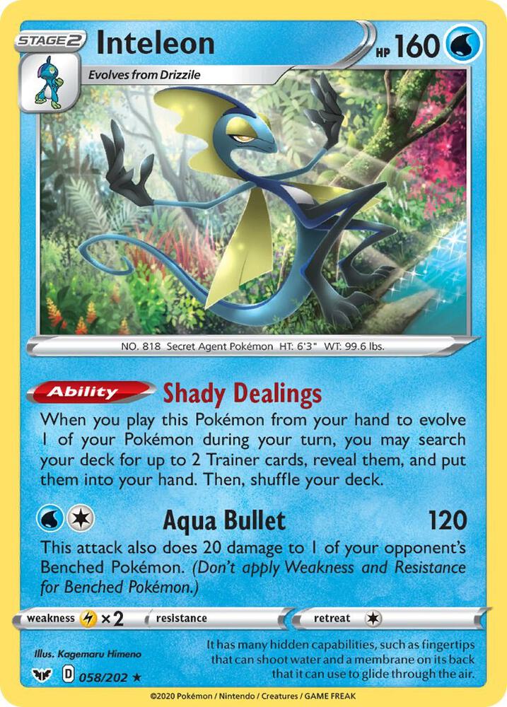 Pokemon Inteleon 58/202 Sword & Shield