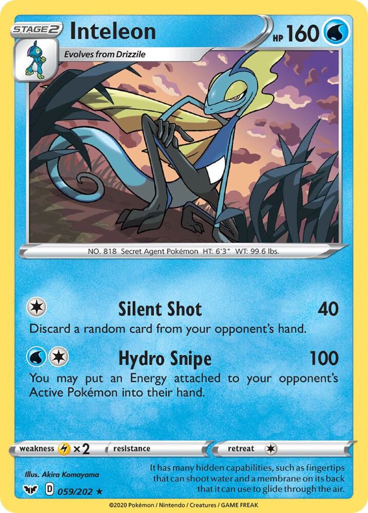 Pokemon Inteleon 59/202 Sword & Shield
