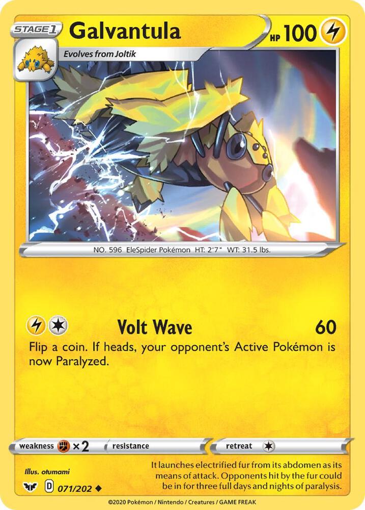 Pokemon Galvantula 71/202 Sword & Shield
