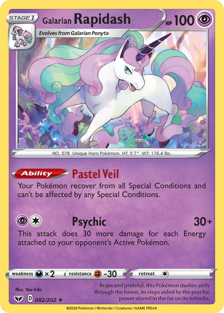Pokemon Galarian Rapidash 82/202 Sword & Shield