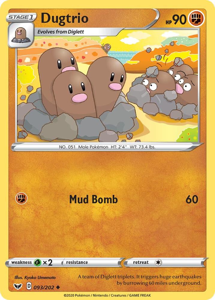Pokemon Dugtrio 93/202 Sword & Shield