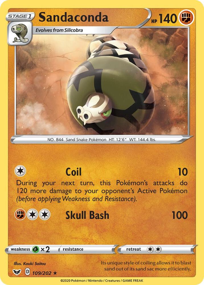 Pokemon Sandaconda 109/202 Sword & Shield