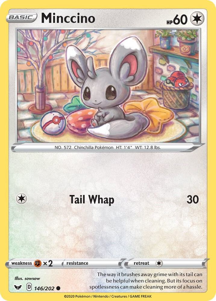 Pokemon Minccino 146/202 Sword & Shield