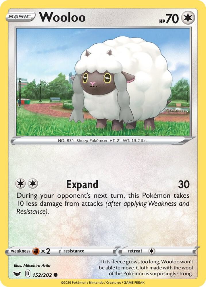 Pokemon Wooloo 152/202 Sword & Shield