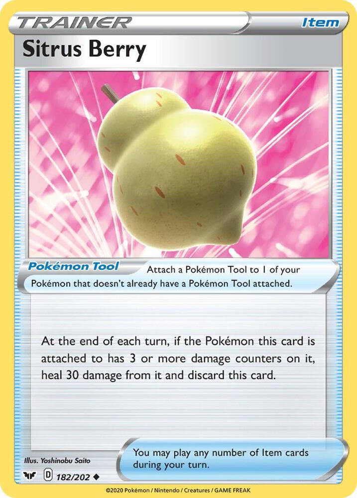 Pokemon Sitrus Berry 182/202 Sword & Shield