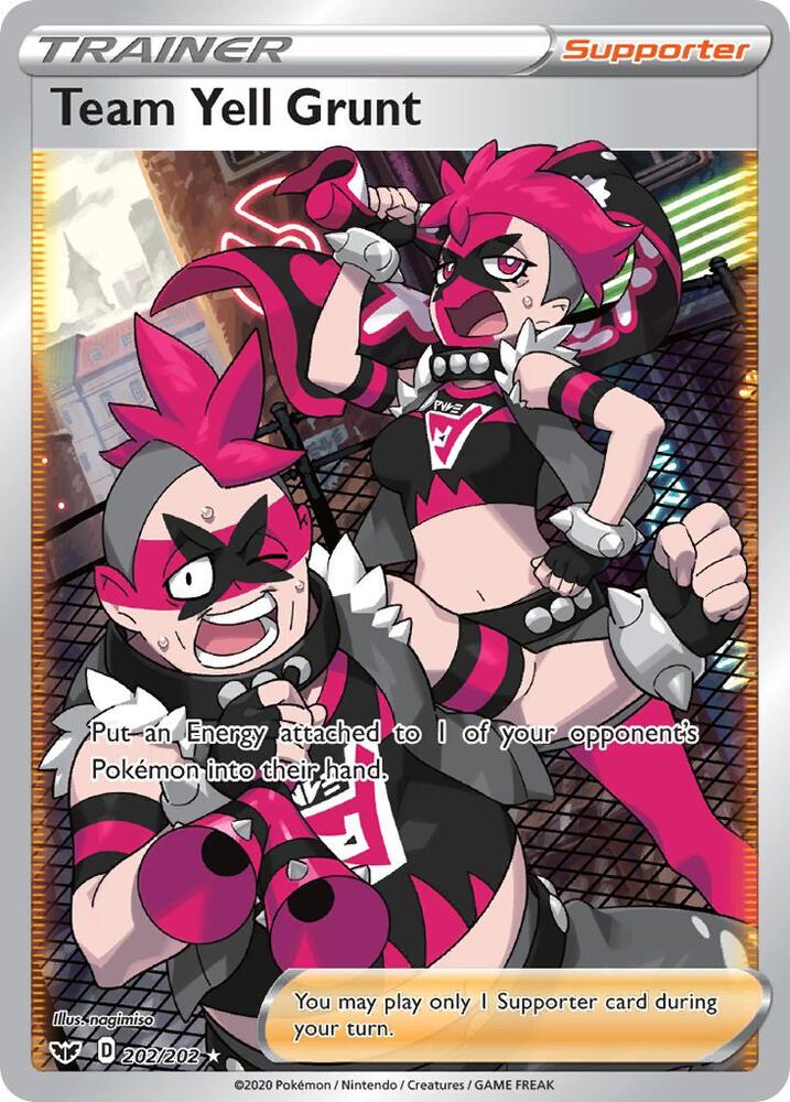 Pokemon Team Yell Grunt 202/202 Sword & Shield