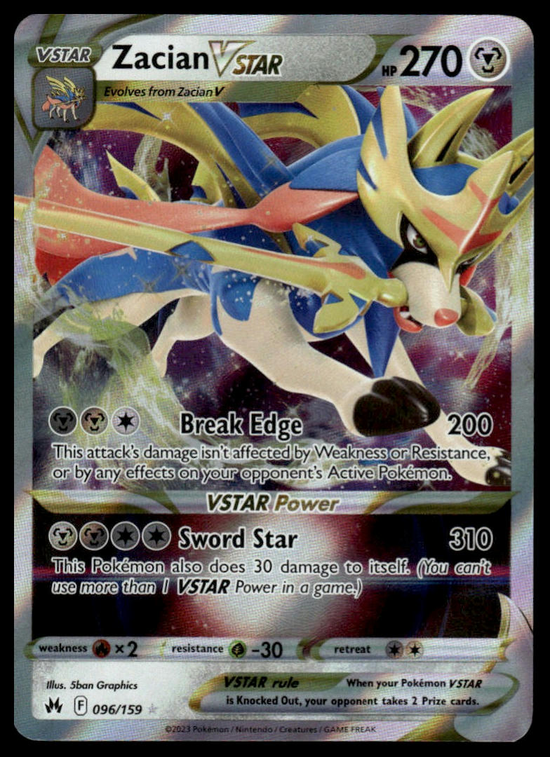 Pokemon TCG Zacian VSTAR #096/159 Crown Zenith