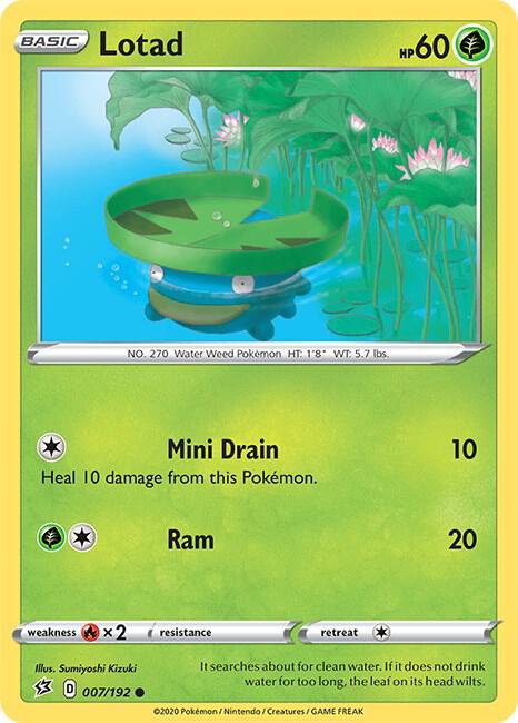 Pokemon Lotad 7/192 Rebel Clash