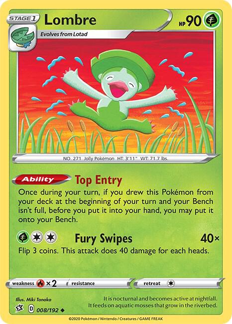 Pokemon Lombre 8/192 Rebel Clash