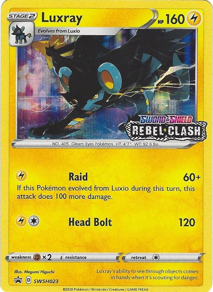 Pokemon Luxray SWSH023 SWSH Black Star Promos