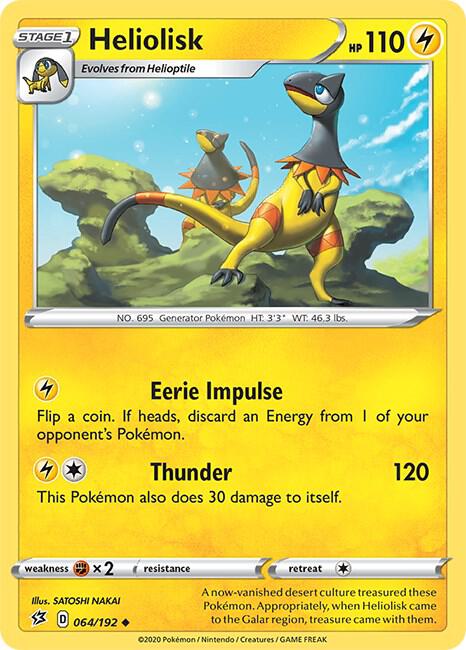 Pokemon Heliolisk 64/192 Rebel Clash