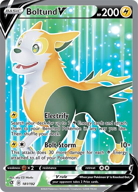 Pokemon Boltund V 181/192 Rebel Clash